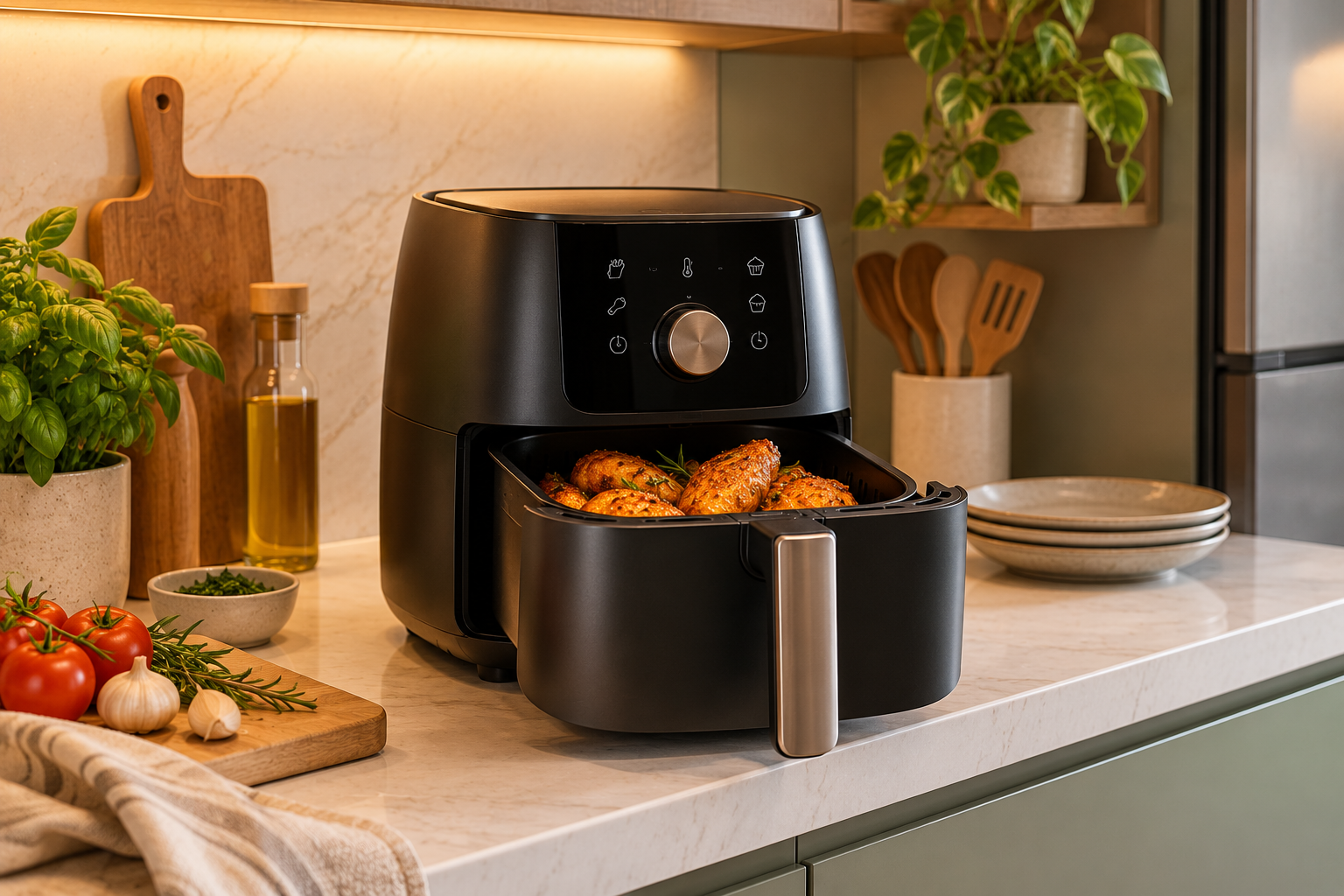 Air fryer para cozinha pequena: como escolher o tamanho certo