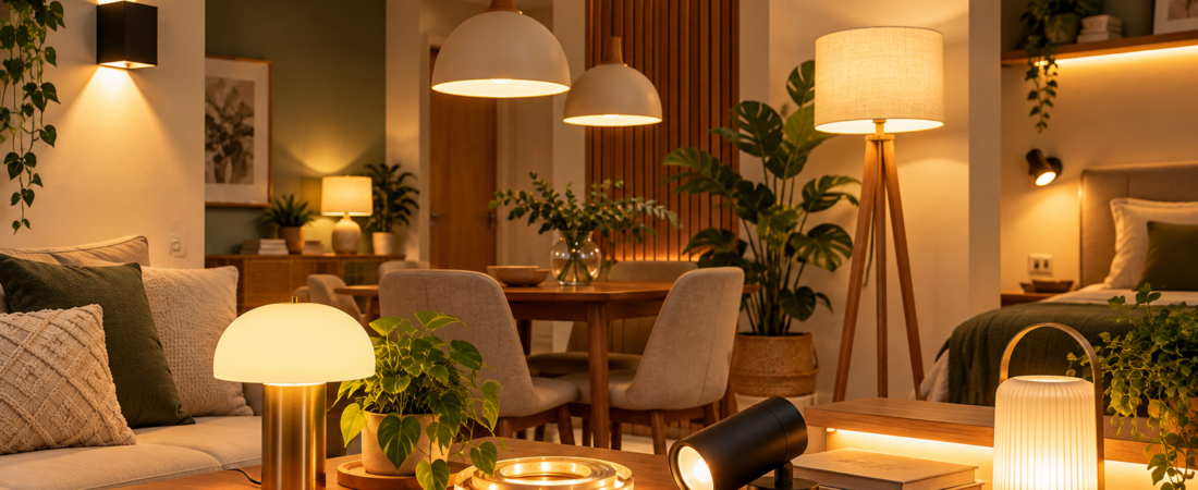 Escolhas LIVA — Iluminação para apartamentos pequenos